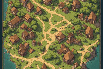 our agency will illustrate 2d maps for your game, book