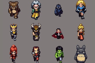 do pixel art animation pixel sprite sheet 8 direction sprite pixel art character