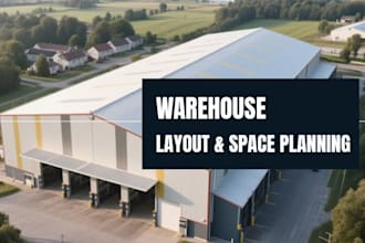 design 3d warehouse layout, industrial spaces, floor plan, space planning