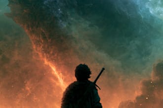 design a sci fi fantasy book cover design that sells