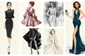 create a amazing fashion illustration in may style