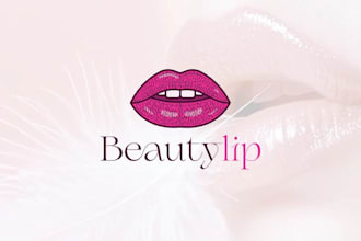 do a beauty brand, makeup artists, lip gloss business logo