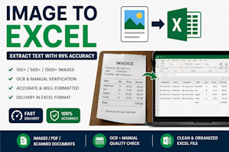 extract text from 1000 images into excel with high accuracy