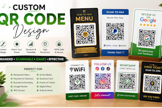 design custom qr code with logo restaurant menu payment business qr code design