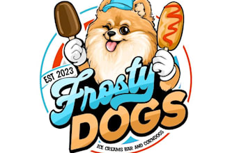 design a professional ice cream logo for your dessert brand