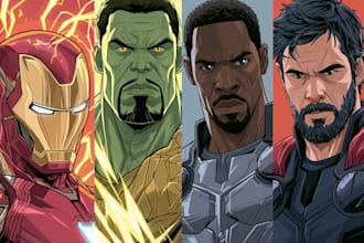 digital comic book illustration graphic novel colored comic