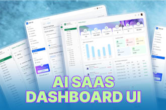 design a modern ai saas dashboard UI UX in figma