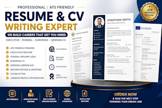 write ats friendly executive federal europass cv reume build edit update german