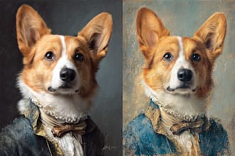 do princess portrait female focused disney pet portrait art