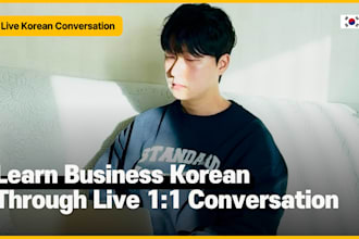 have a live practical business korean conversation
