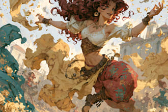 create a beautiful character artwork for you