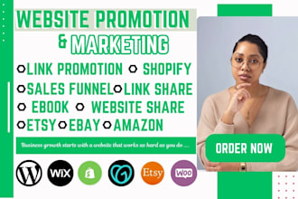 do website promotion,  link promotion and ai link marketing for business growth