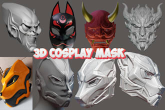 sculpt 3d cosplay mask wearable 3d helmet model 3d armor 3d props stl file