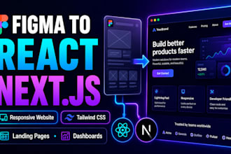 build react next js frontend from figma with tailwind CSS