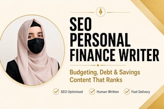 write SEO personal finance and fintech blog content