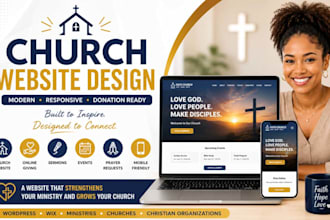 design church website ministry website nonprofit donation website