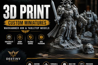 3d paint custom warhammer miniatures and tabletop models