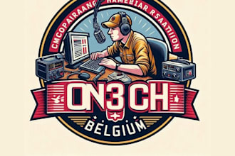 design high quality custom radio stations logo illustrator for t shirt design