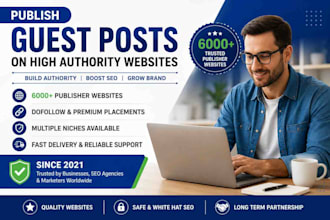 publish guest posts on high authority websites