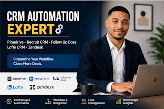 setup automation with pipedrive, recruit CRM, follow up boss, loft CRM, zendesk