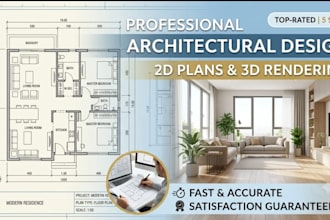 design luxury 2d architectural floor plans and 3d  renderings
