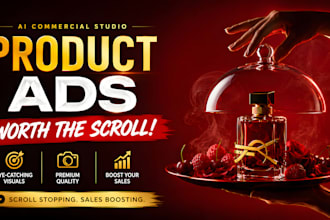 create premium ai product ads commercial product visuals