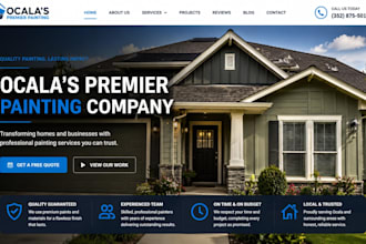design wix painting contractor website house pinter business website