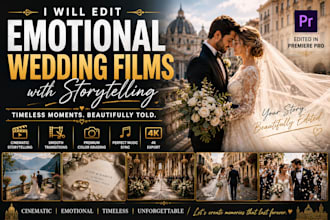 edit emotional wedding films with cinematic storytelling