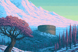 draw pixel art illustration or background
