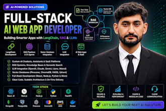 build ai saas web apps with langchain, rag, llms and vector databases