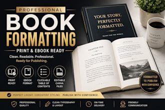 professionally format your book for print and ebook