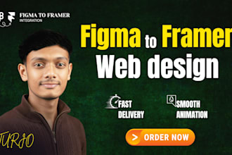 design modern framer website or figma to framer