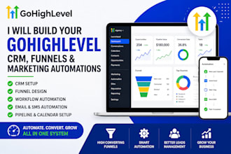 build your gohighlevel CRM, funnels, and marketing automations