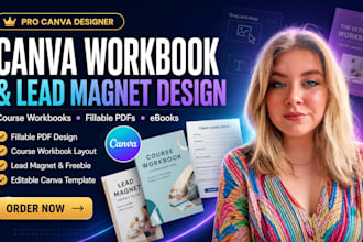 design canva course workbook fillable pdf lead magnet