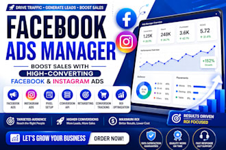 setup and manage facebook ads, conversion with fb pixel