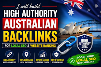 build high authority australian backlinks for local seo and website ranking