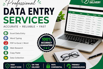 do accurate data entry, copy paste, web research and excel data entry
