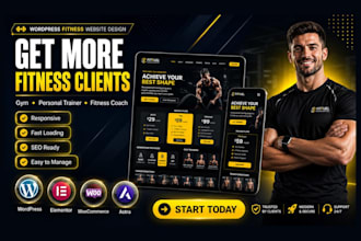 build gym, fitness trainer and personal trainer website