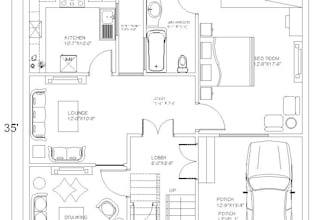 draw 2d floor plan with furniture layout in autocad