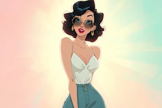 pin up girl and pin up girl illustration