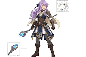 draw anime character art illustration commissions