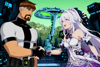 create custom ai anime art, character design, and crossovers