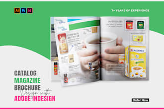 design catalog, magazine, brochure with adobe indesign