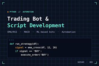 build a python automation script or trading bot