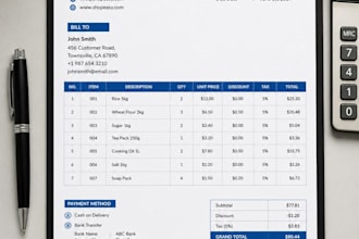make automaic invioce for  shops