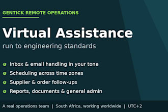 be your virtual assistant for admin, inbox and scheduling
