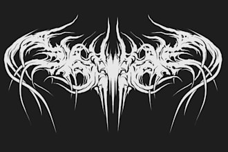 design death metal logo with texture and chrome effect