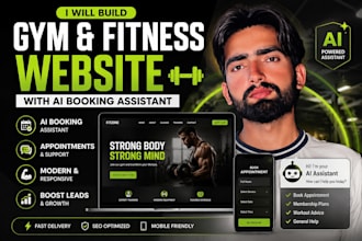 build a gym or fitness website with ai booking assistant