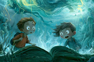 make children book cover illustration and kids book cover
