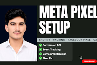 set up meta pixel, facebook pixel and conversion API for shopify